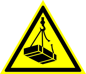 W06 опасно! возможно падение груза (пленка, 300х300 мм) - Охрана труда на строительных площадках - Знаки безопасности - Магазин охраны труда Протекторшоп