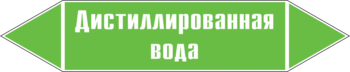 Маркировка трубопровода "дистиллированная вода" (пленка, 507х105 мм) - Маркировка трубопроводов - Маркировки трубопроводов "ВОДА" - Магазин охраны труда Протекторшоп