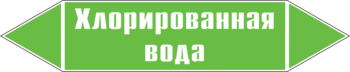 Маркировка трубопровода "хлорированная вода" (пленка, 126х26 мм) - Маркировка трубопроводов - Маркировки трубопроводов "ВОДА" - Магазин охраны труда Протекторшоп