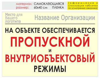 Информационный щит "режим" (пленка, 60х40 см) t17 - Охрана труда на строительных площадках - Информационные щиты - Магазин охраны труда Протекторшоп